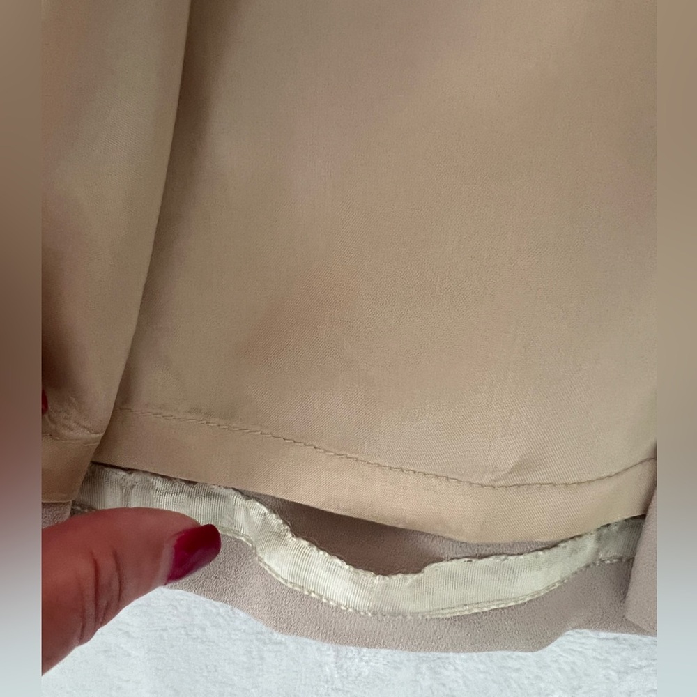 Adriana Papell Occasions Full Length Evening Maxi Pencil Split Skirt Tan Size 10 - Picture 4 of 10